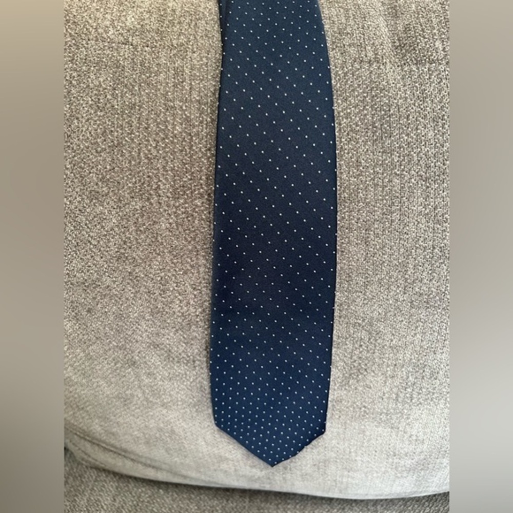 Vintage Cavalier Necktie Adult Blue and White Tie Mens